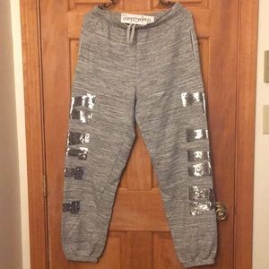 Victoria’s Secret Pink Marled Gray Bling Pant XS